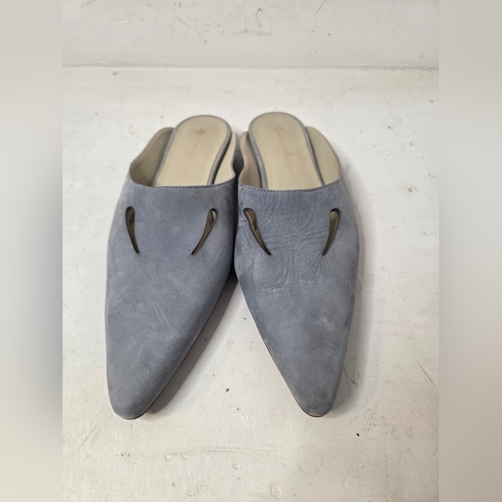 WANT Les Essentiels Grey Suede Pointed-Toe Mules Size 37